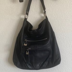B MAKOWSKY Black Soft Lamb Skin Leather Bag NWOT.
